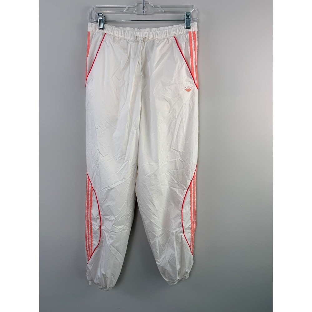 Adidas Originals FM1933 3-Stripe Track Pants Chalk White Coral Women's Small